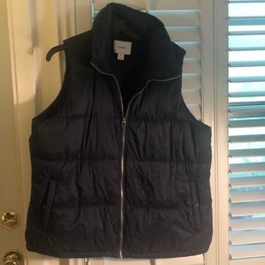 Old Navy navy fleece lined puffer vest XL